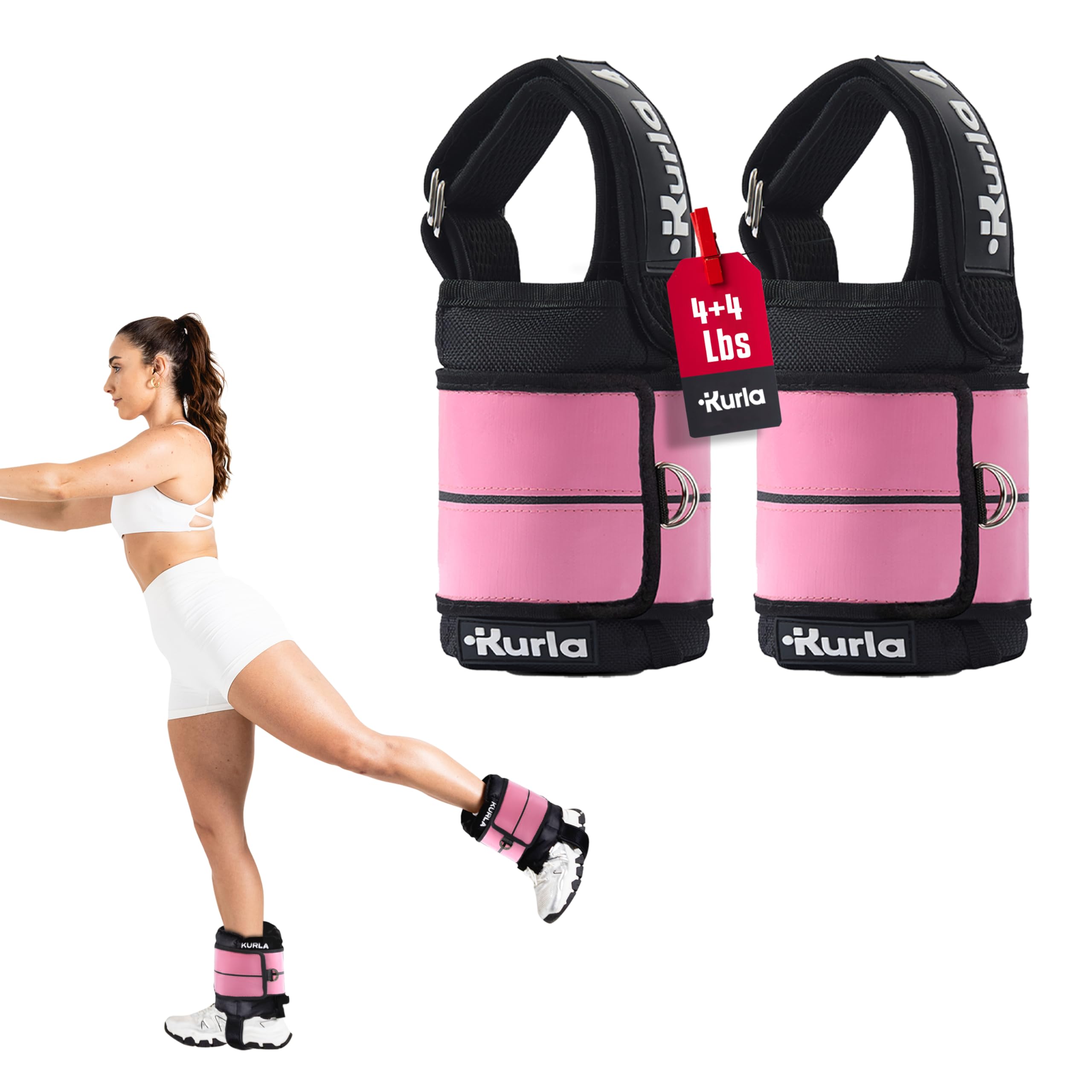 Ankle & Wrist Weights – 8/16/20/30 lbs Pair (4–15lbs - Each) | Dual Adjustable Secure Strap System | Patented Design | Ideal for Home Workouts,