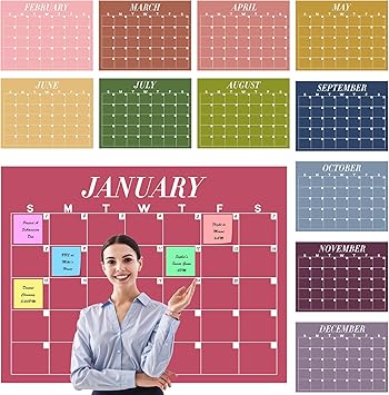 2025-2026 Undated Large Wall Calendar Dry Ease 12 Month
