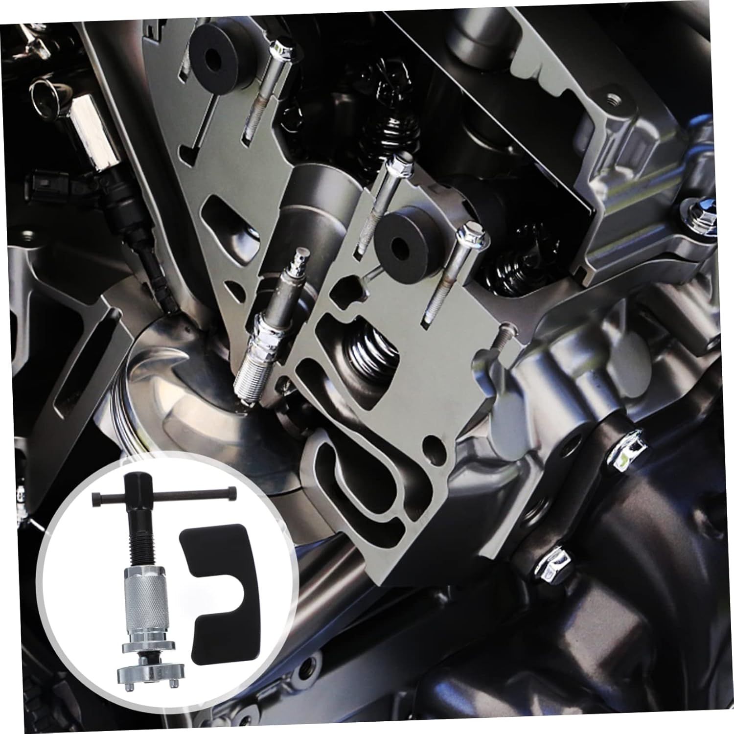 Brake Piston Compressor Tool Heavy-Duty Caliper Compression Tool for Disc Brake Calipers Slide Bar for Easy Force Application Accessory