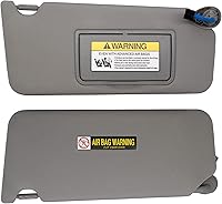 Vista 6 de NHILES Visera solar derecha del pasajero compatible con Honda Accord 2008 2009 2010 2011 2012 2013 2014 2015 2016 2017 con luz reemplaza #