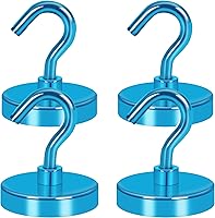 Vista 1 de Neosmuk Ganchos Magnéticos de Servicio Pesado, Imán Fuerte con Gancho para Refrigerador, Ganchos Industriales Súper de Neodimio de Resistencia Extra