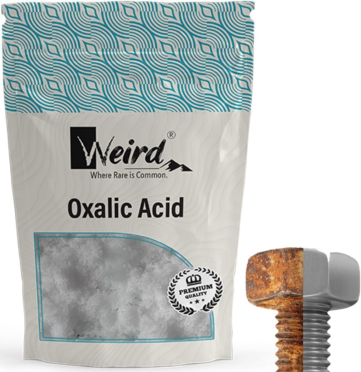 WEIRD Oxalic Acid Powder - Slabs - Tiles - Chips And Mosaic Floor - Granite - Stain Remover - Varroa Mites Treatment In Beehives (100 GM, White)