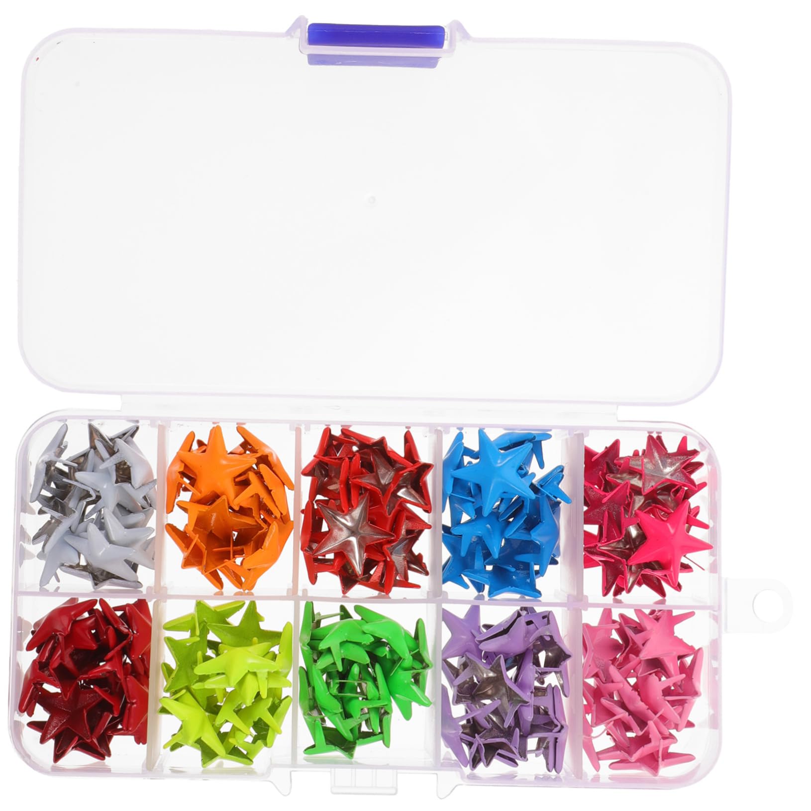SHINEOFI 300 Piezas Clavos Estrella De Cinco Puntas Estrella De Cinco Puntas Uñas Accesorio Diy Tachuelas Para Ropa Pernos Prisioneros De Bricolaje Punk Encantos De Remache Remaches Metal