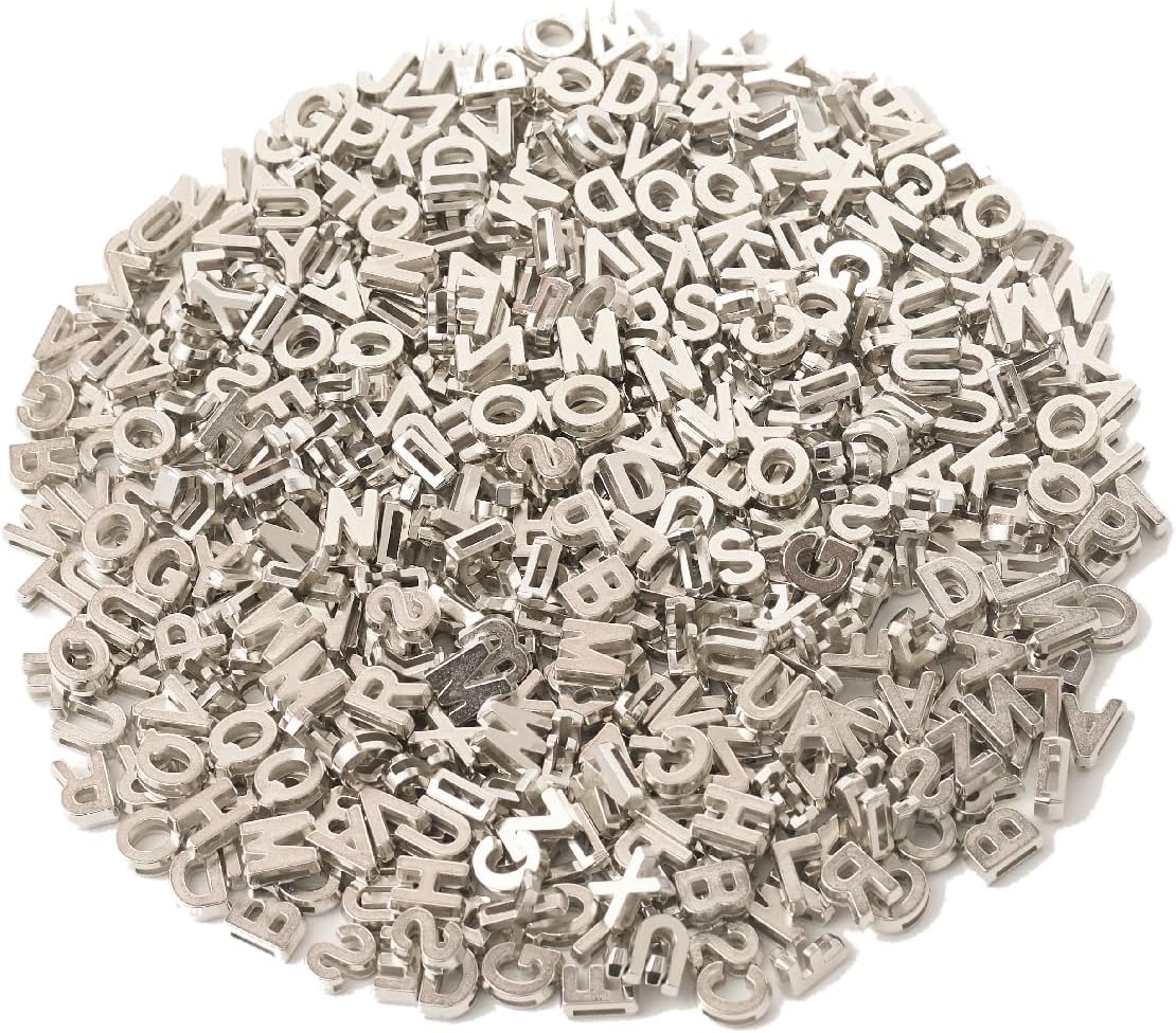 Letter Beads Alphabet Beads 500pcs Large Silver Plastic for Bracelets Jewelry Making DIY Crafts Keychains Personalized Accessories