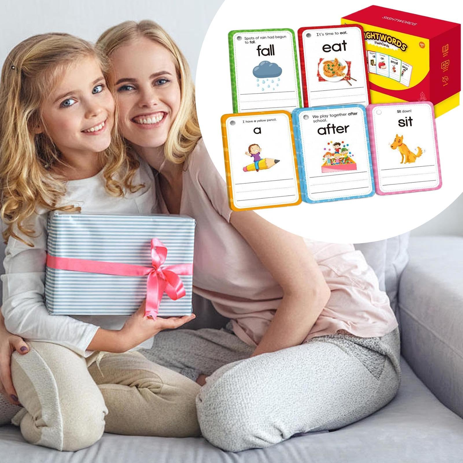 Schede di parole frequenti per bambini, materiali per lo sviluppo