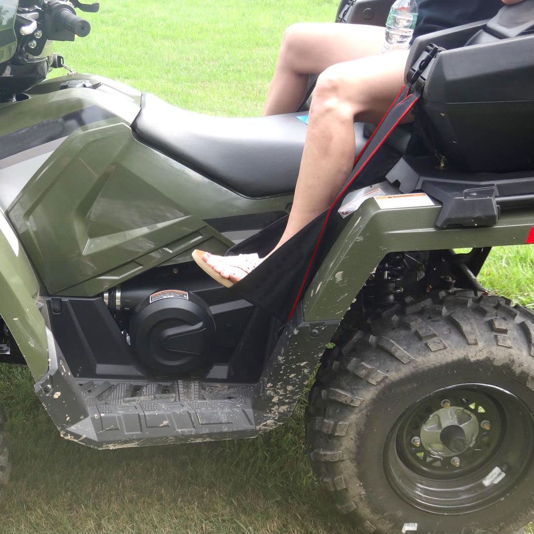 Tylny podnóżek pasażera ATV, uniwersalne, regulowane, składane, odporne na zużycie, tylne śledzie motocyklowe, kompatybilne z Sportsman Rancher Griz, antypoślizgowe podkładki pod stopy (czerwone