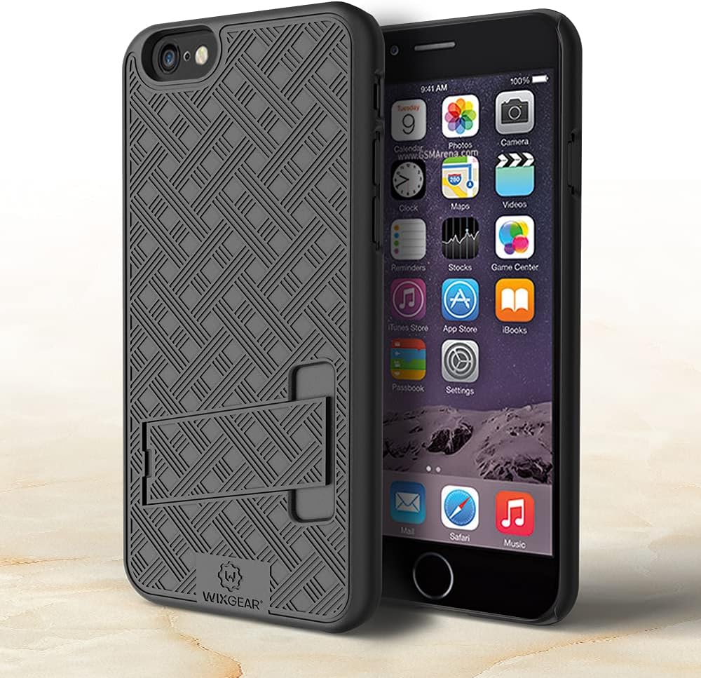 WixGear iPhone 6 Holster, Shell Holster Combo Case for Apple iPhone 6 with Stand and Belt Clip (Not for iPhone 6 Plus)