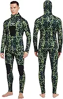Roupa de mergulho camuflagem 3mm Neoprene 2 Peças Quente Com Capuz Masculino Wetsuit Caça Submarina