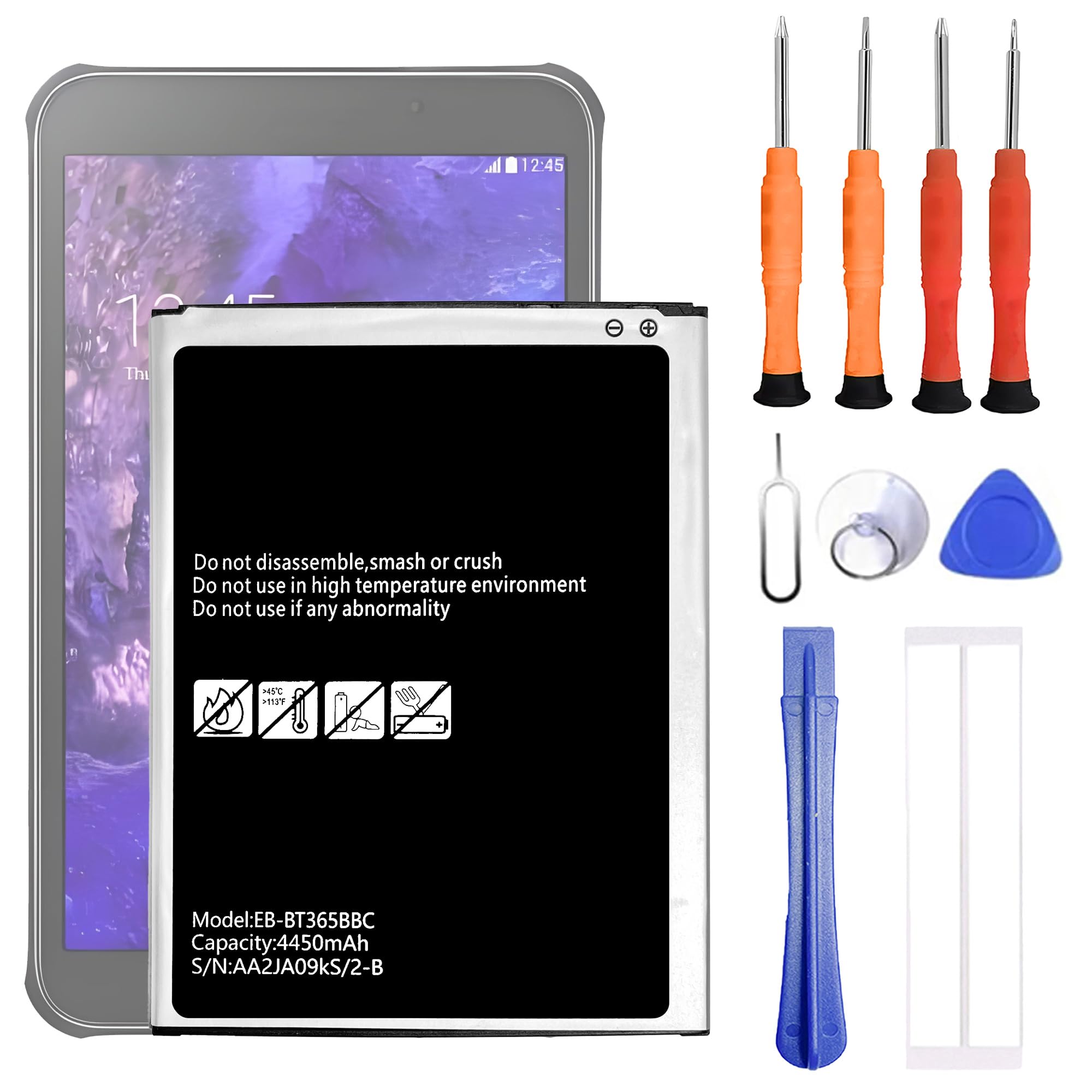 Batería EB-BT365BBE para Galaxy Tab Active repuesto de litio recargable 8