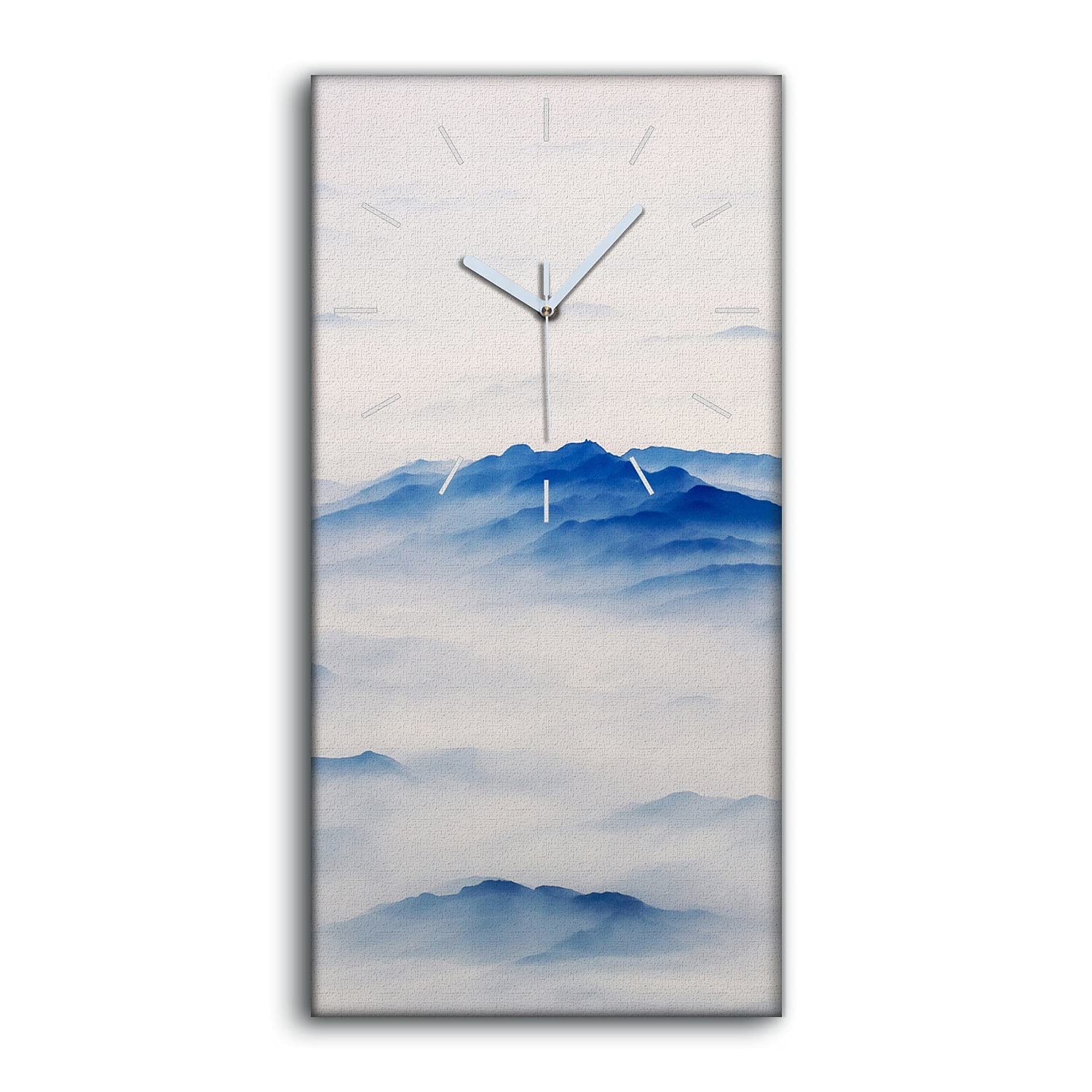 Horloge sur toile paysage de montagne brumeuse pour chambre