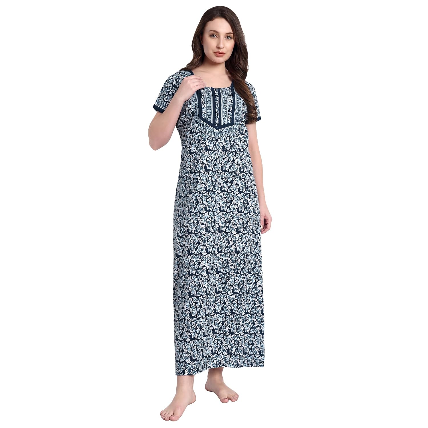 JISB Women's Jaipur Cotton Nightgown, Front Zip Closure, Long Length Nighty - Review, Price and Buying Guide