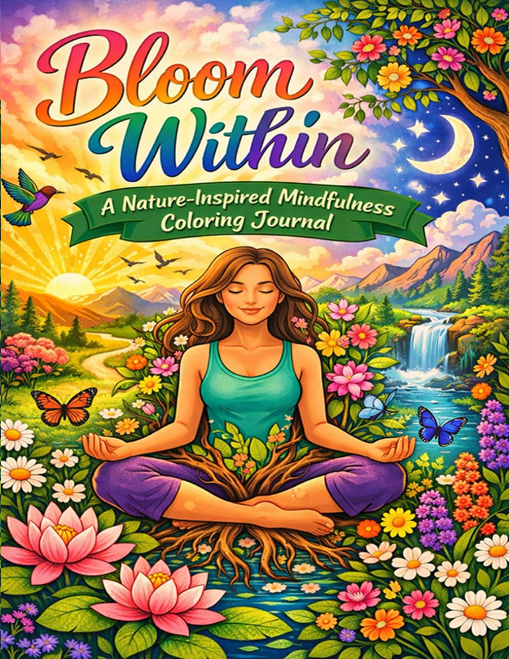 Bloom Within: A Nature-Inspired Mindfulness Coloring Journal