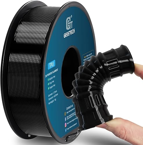 Miniatura 62 de Geeetech Filamento TPU de 1.75mm, Shore 95A – Filamento flexible para impresora 3D con alta elasticidad, carrete de 1KG (2.2lbs), precisión