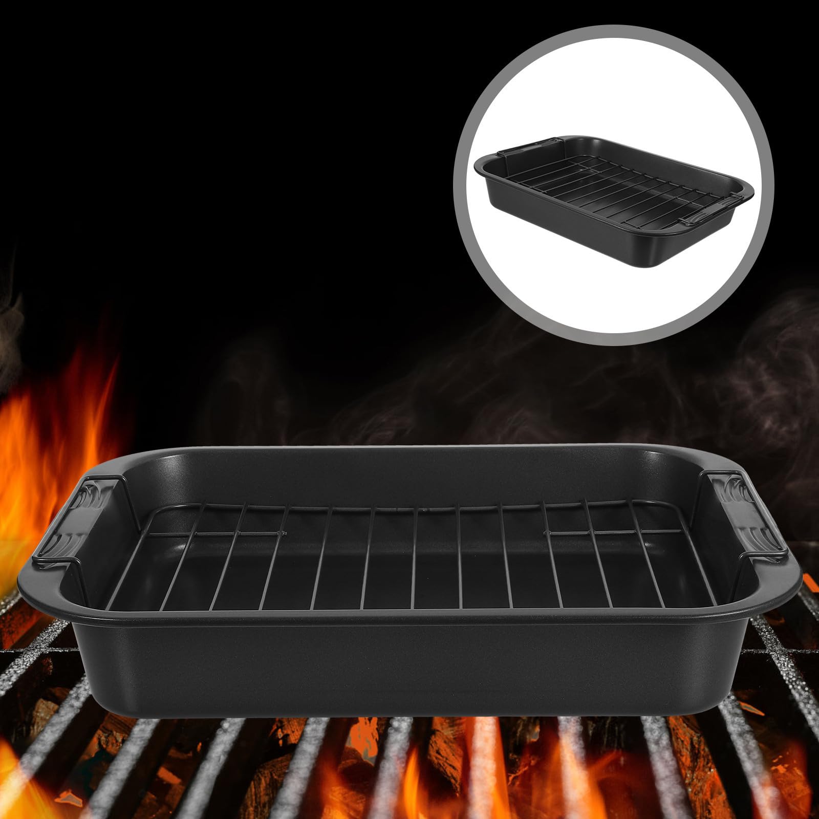 Luxshiny Molde y Uso Profesional Antiadherente de Acero al Carbono Rectangular Diseño Profundo para Hornear Pasteles y Galletas en Cocina