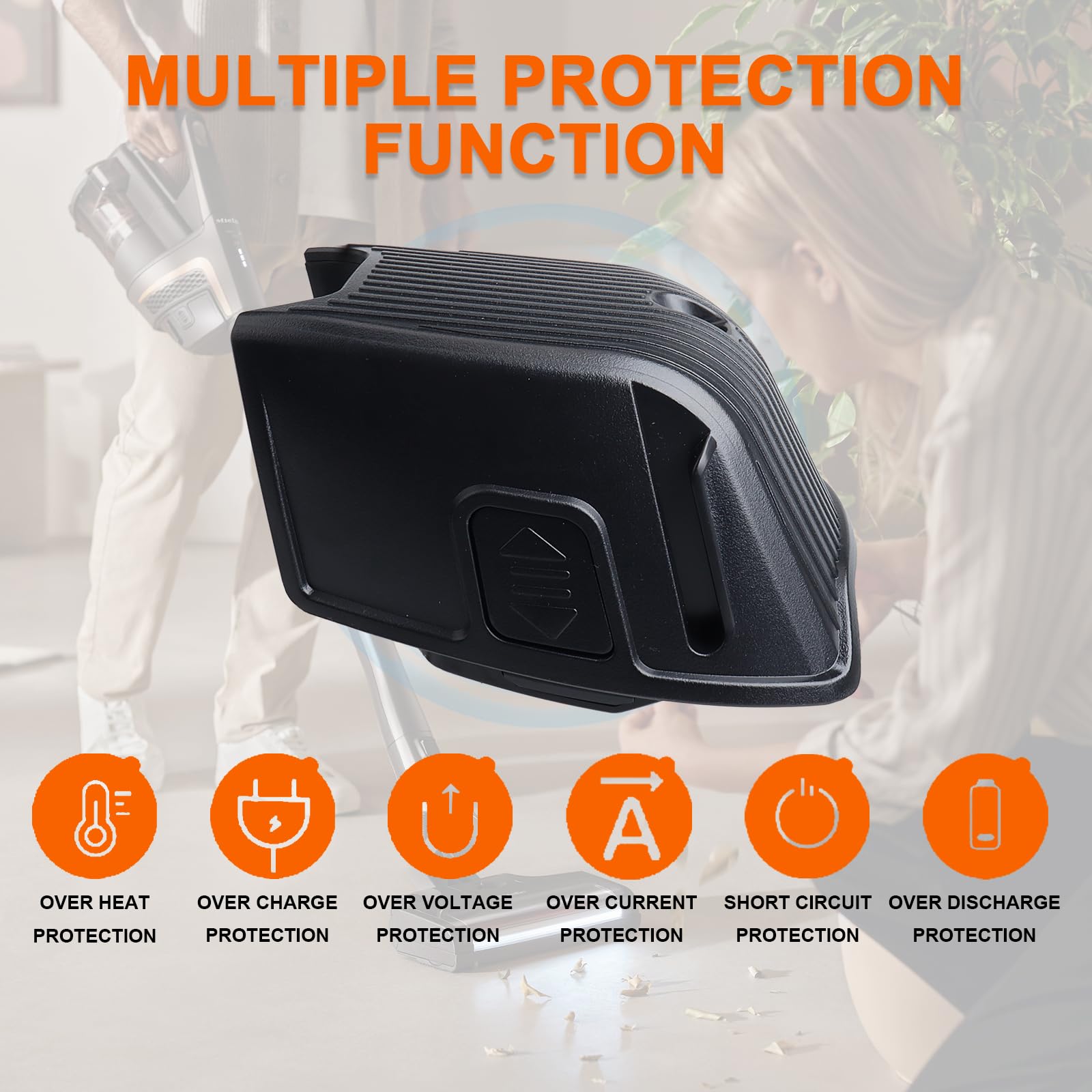 Batteria di ricambio Lushtower da 3000 mAh per aspirapolvere senza filo Miele Triflex+ serie HX1/HX2, HX1 Facelift, HX2 Pro, sostituisce 1010042, 11384710, AP01, AP02, AP03, HS19.