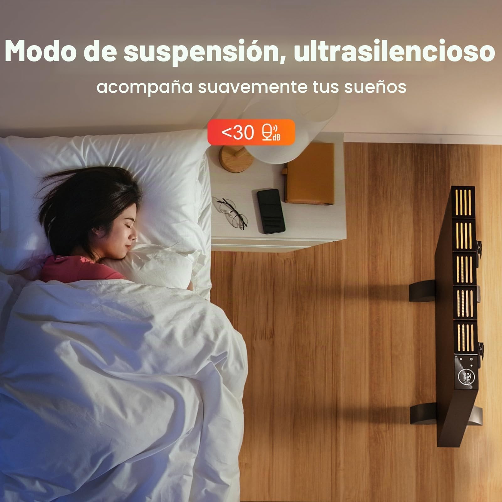EMKE Calefacción eléctrica, convector eléctrico montado en pared o dispositivo de pie, radiador eléctrico APP función WiFi | pantalla LCD | temporizador programable | antracita | 1000 W