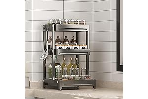 4-Tier Metal Shelf Organization System for Kitchen Countertop Storage