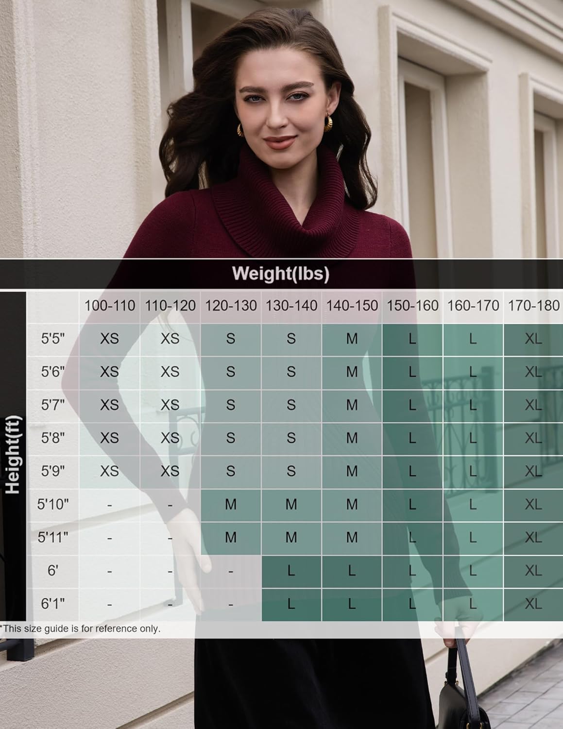 AmélieBoutik Women Cowl Neck Long Sleeve Pullover Tunic Sweater Casual Slim Fit Cable Knit Jumper(Black X-Small) - Image 5