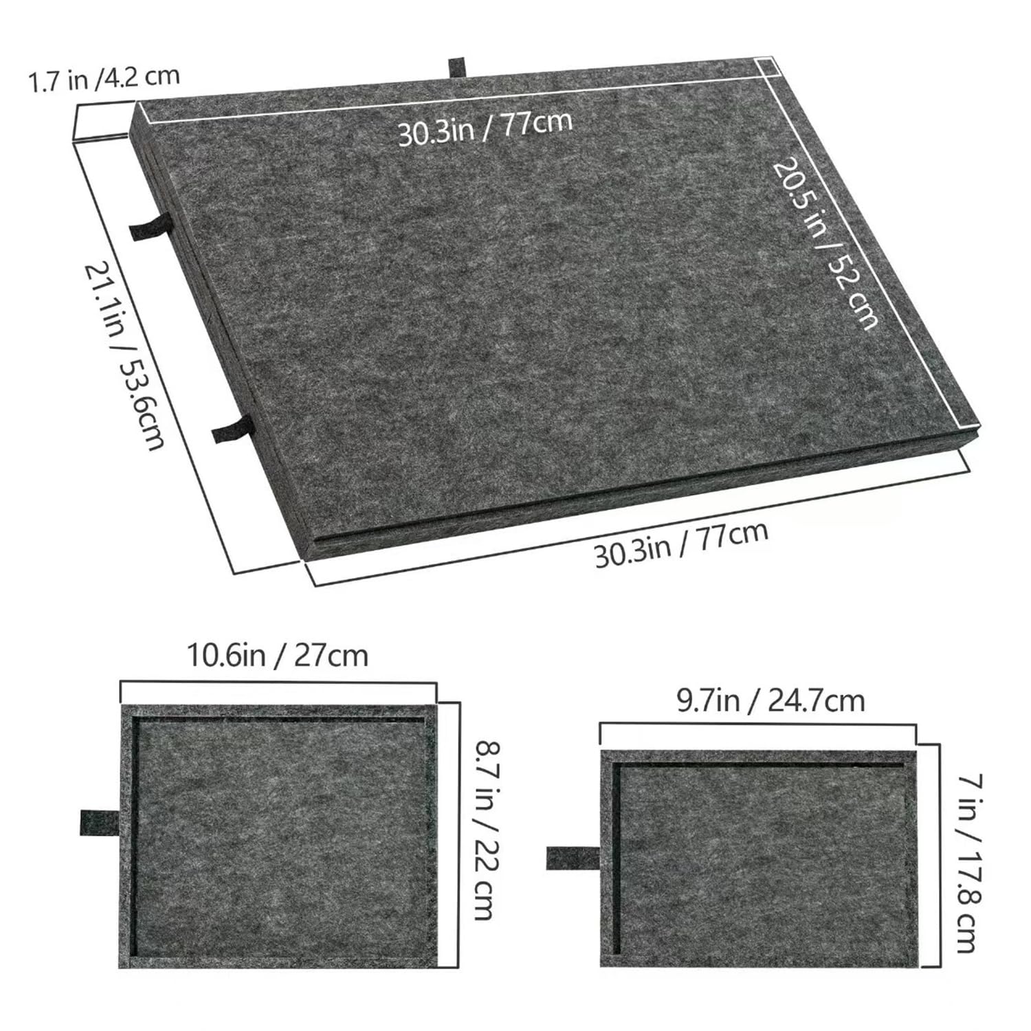 Tabla de rompecabezas reclinable 2 en 1, tabla de rompecabezas portátil con 6 cajones y tapa, mesa de rompecabezas de fieltro súper ligera, soporte inclinable con velcro, para niños y adultos (gris