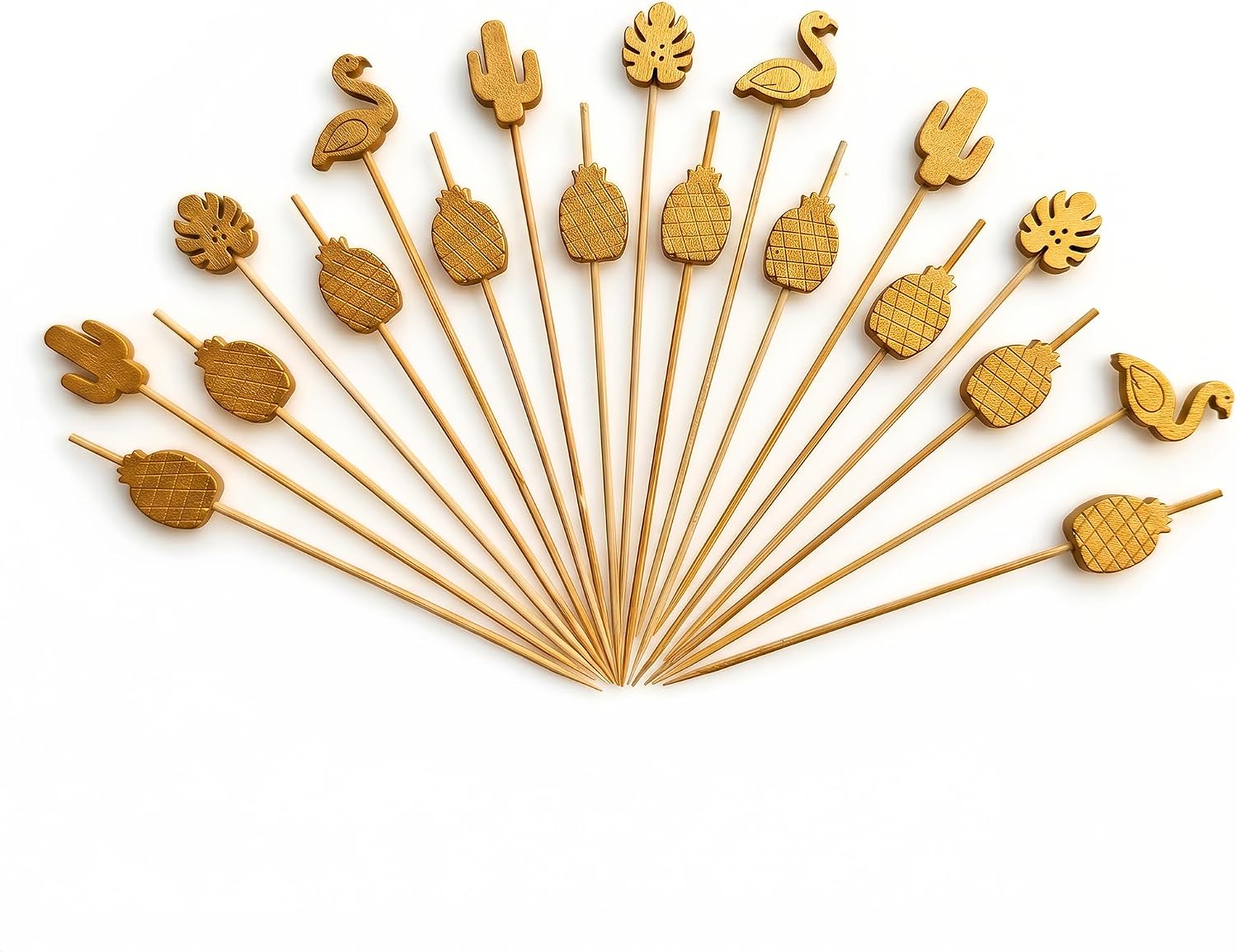 100 Gold Tropical Cocktail Picks for Tiki, Summer & Bachelorette Party