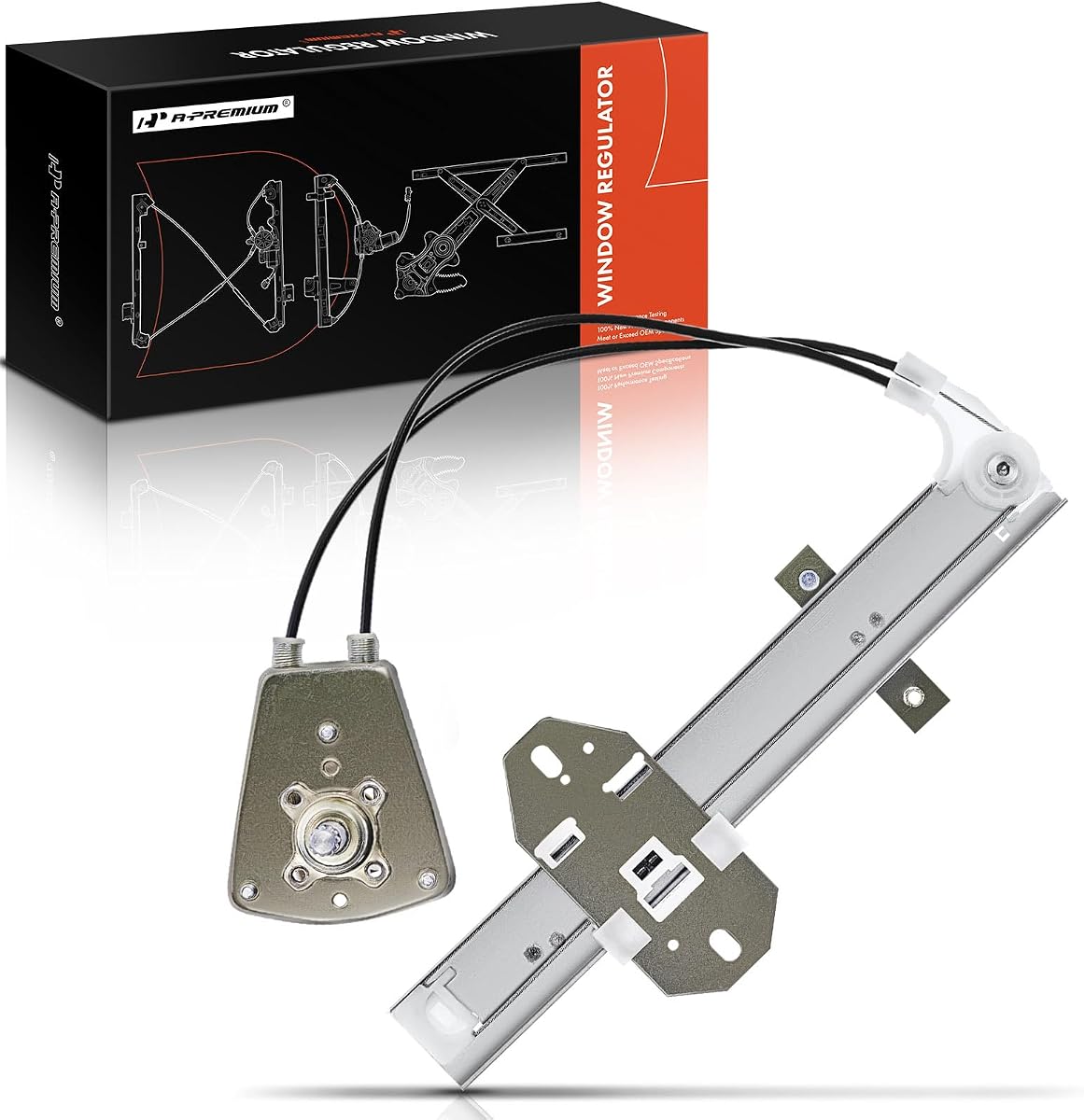 A-Premium Elevalunas manual trasero lado del conductor | Compatible con Honda Civic 1992 1993 1994 1995, sedán.