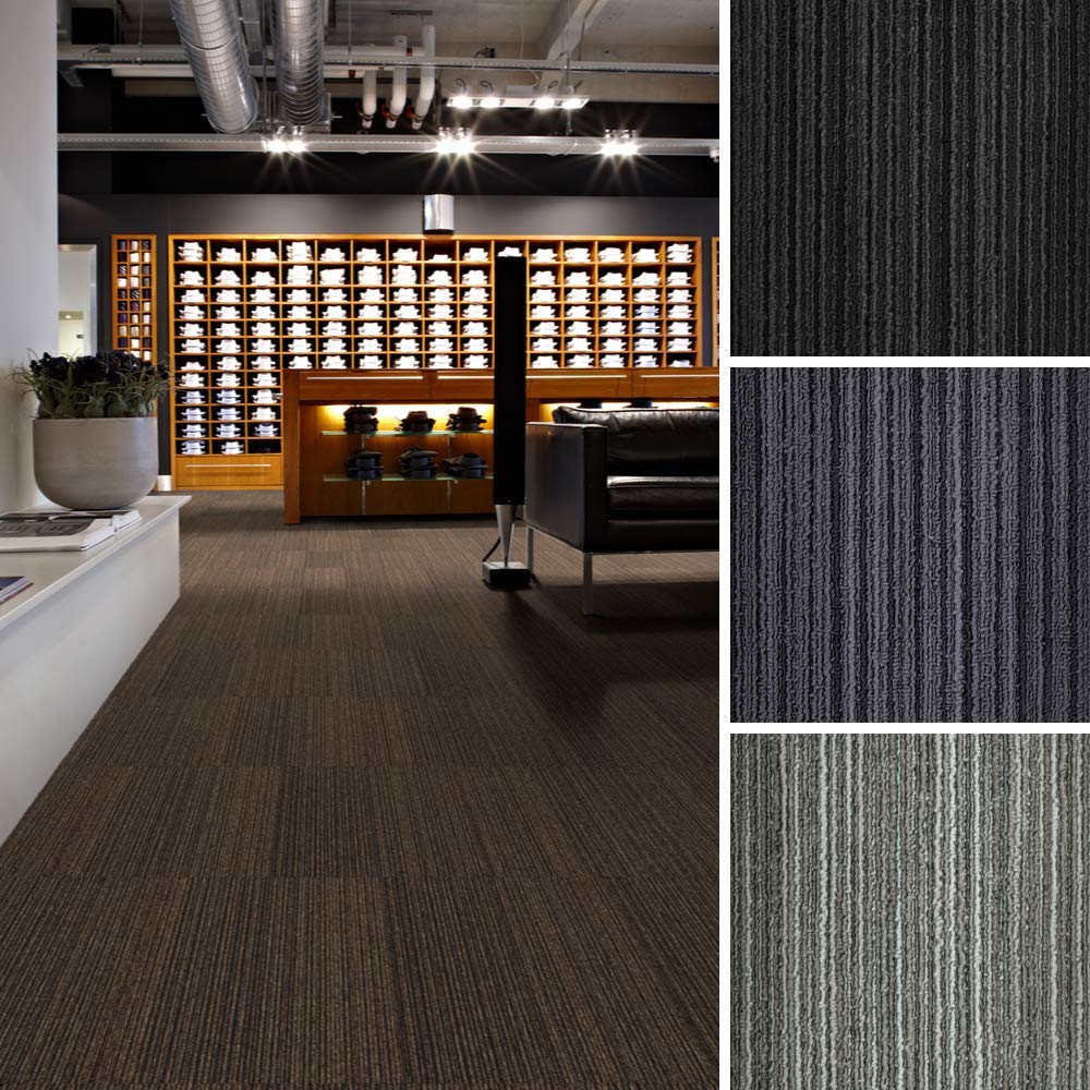 Buy Heavy Duty Striped Carpet Tiles for Residential and Commercial Use
