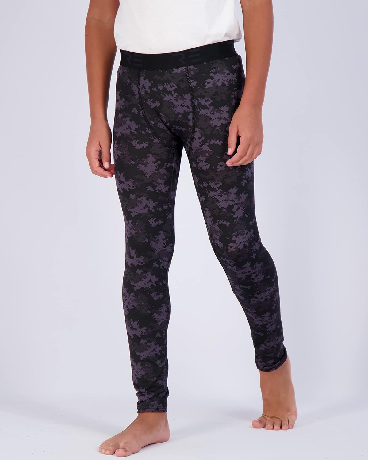 Real Essentials 3 Pack: Youth Boys Compression Pants Leggings Tights Baselayer Cold Gear for Sports Football Basketball - Image 3