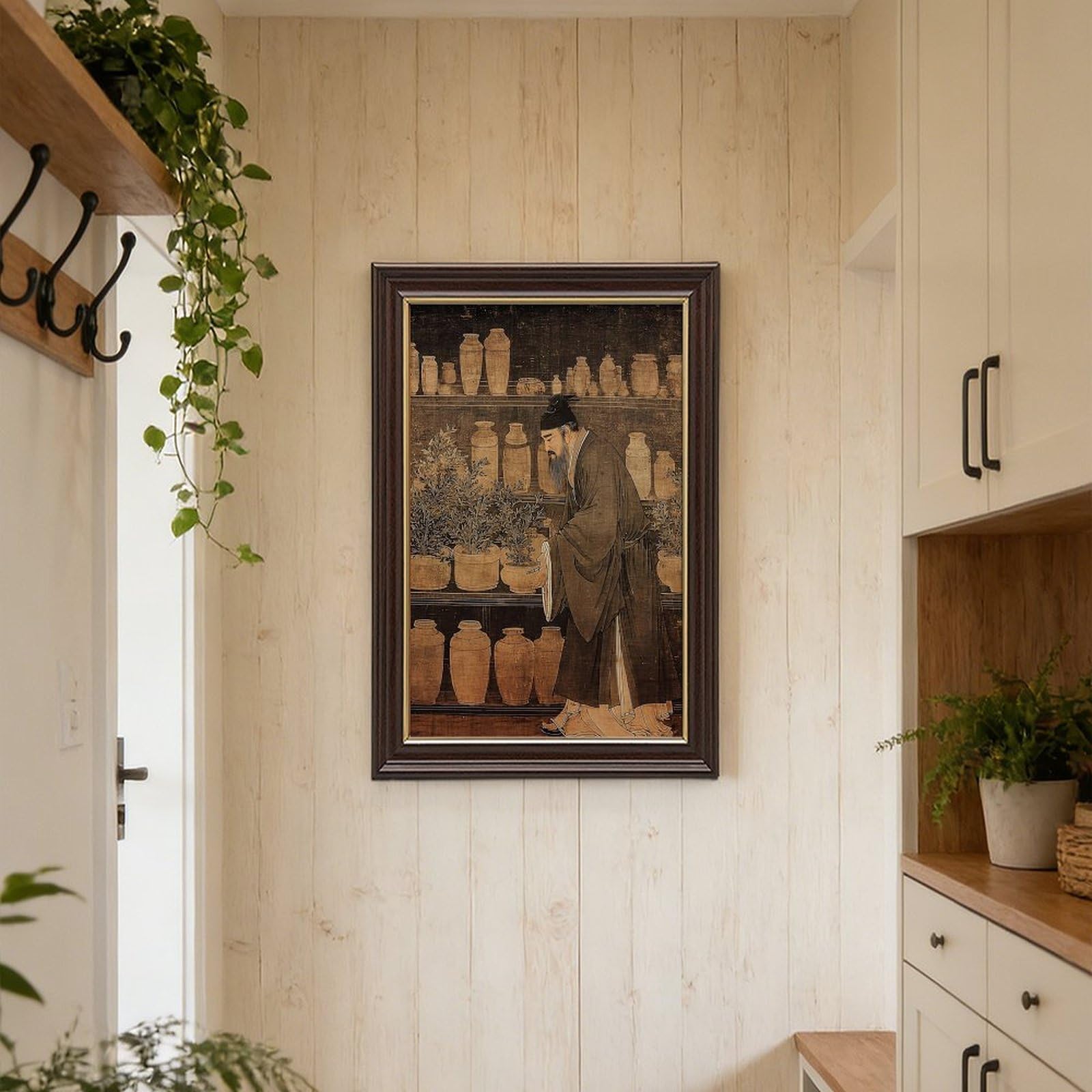 AYINUER Poster sur toile de poterie d'herboriste antique pour décoration de