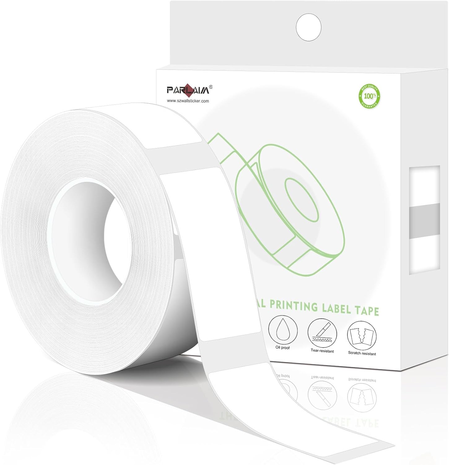PARLAIM Label Maker Tape,Thermal Label 1/2" x11/2(14X40mm) 160 Labels/Roll,Thermal Sticker Compatible with D30 Label Printer,Self-Adhesive Label Tape for for Home Office Small Business (White)