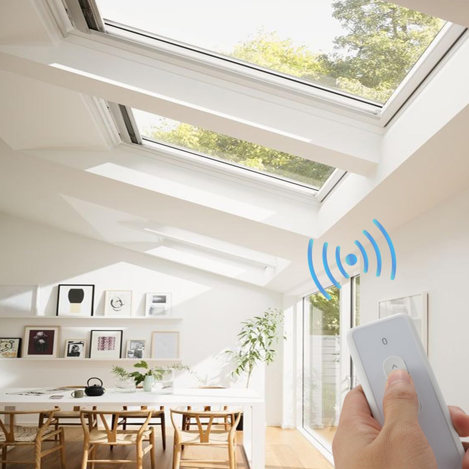 Actuador Eléctrico de Abridor de Ventanas con Control Remoto e Interruptor Silencioso, Abridor de Ventanas de Cadena, Carrera de 300 Mm a 1000 Mm, Para Tragaluces y Ventilaciones de Techo 300mm