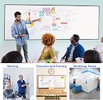 Self-Adhesive Magnetic Dry Erase Whiteboard Sticker, 94" x 47"（240x120 cm） | Peel and Stick Magnetic White Board Wall Decal, Includes Marker, Eraser & Magnets for Home, Office & Classroom