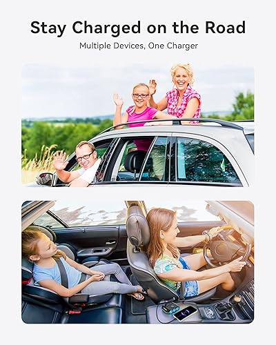 Miniatura 6 de Divisor de encendedor de cigarrillos, adaptador de cargador de coche de 120 W con USB y PD, enchufe de alimentación multipuerto 7 en 1 con