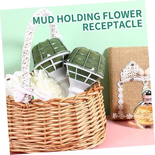 Miniatura 4 de 4 soportes para ramo de novia para flores reales, mango de boda, soporte floral para arreglo de ramo, tapa verde arcilla verde