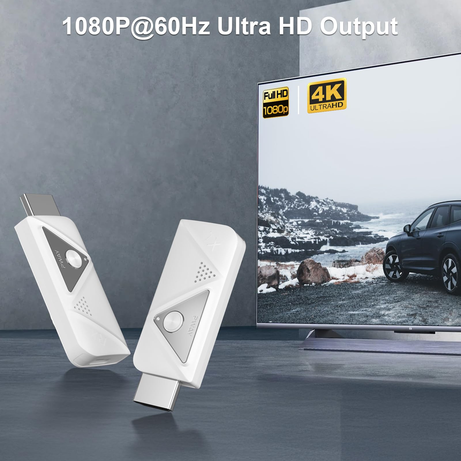 Émetteur et récepteur HDMI sans fil 50 m, décodage 4K 1080p @ 60 Hz, sortie vidéo ultra HD, Plug&Play 5 G + 2,4 G pour vidéo et audio à surveiller depuis PC/projecteur/TV Box (1TX + 1RX)
