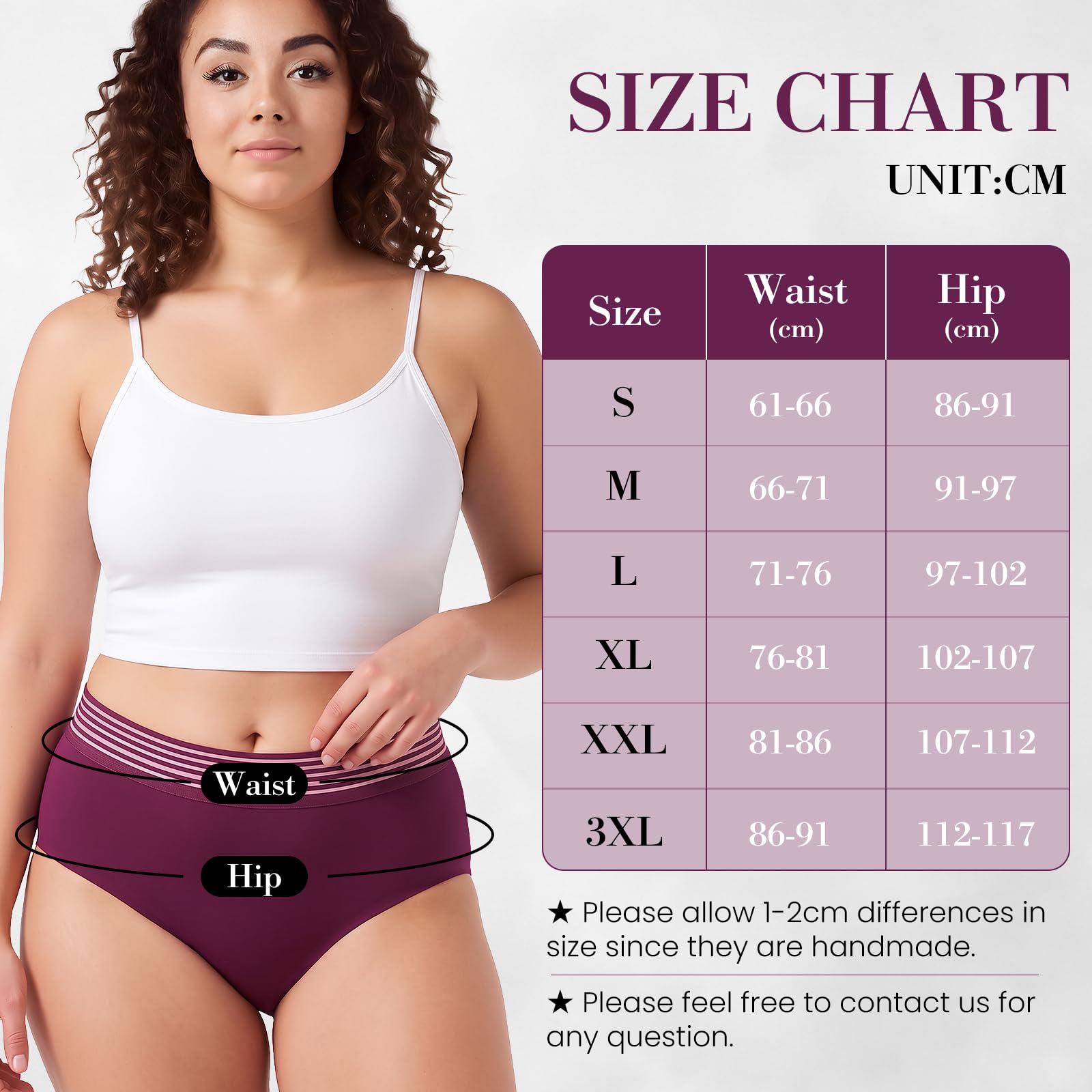 4er Pack Inkontinenz-Slip für Damen mit 80ml hoher Saugfähigkeit (L) | Nahtlose auslaufsicher und waschbar Inkontinenz Pants Periodenunterwäsche, Hoch taillierte Menstruationsslips