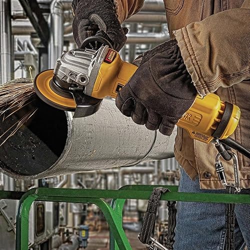 Miniatura 4 de DEWALT Herramienta de amoladora angular, 4-12 pulgadas, interruptor de paleta con freno y sin bloqueo (DWE4222N)