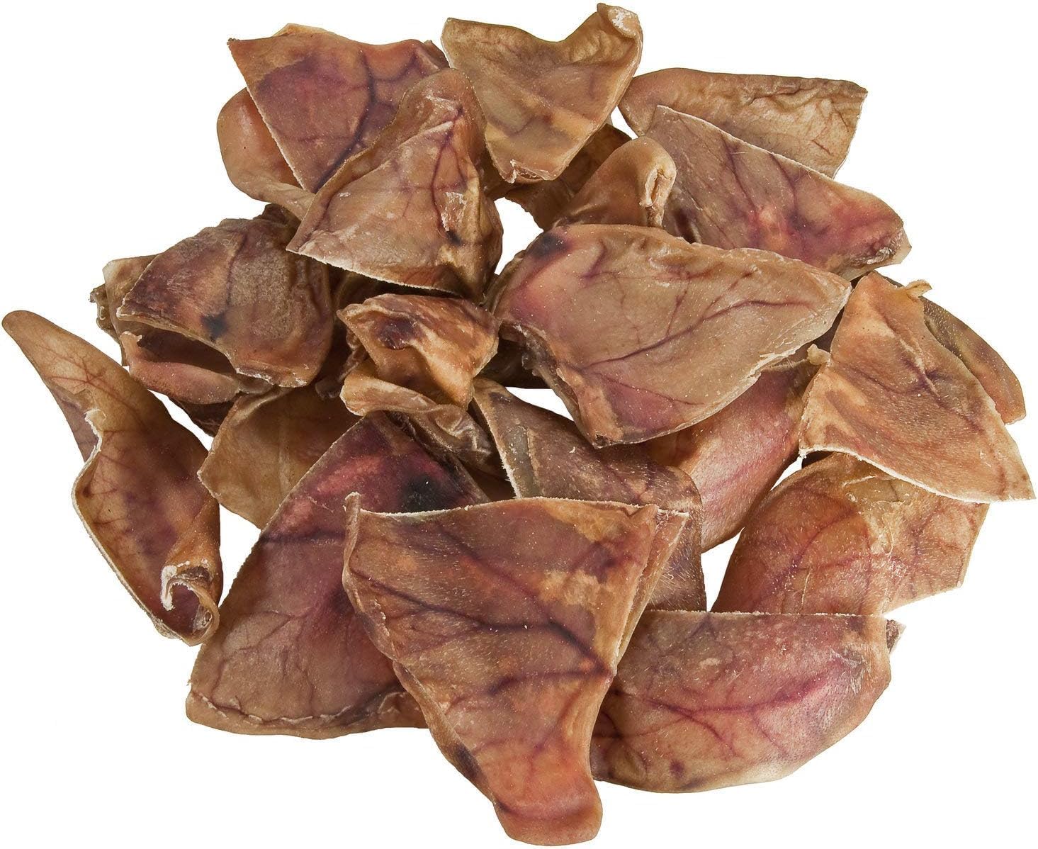 CountryMax Natural Jumbo Pig Ears for Dogs - Bulk Pack Roasted Pig Ears - for Aggressive Chewers, Cleans Teeth (100 Count)