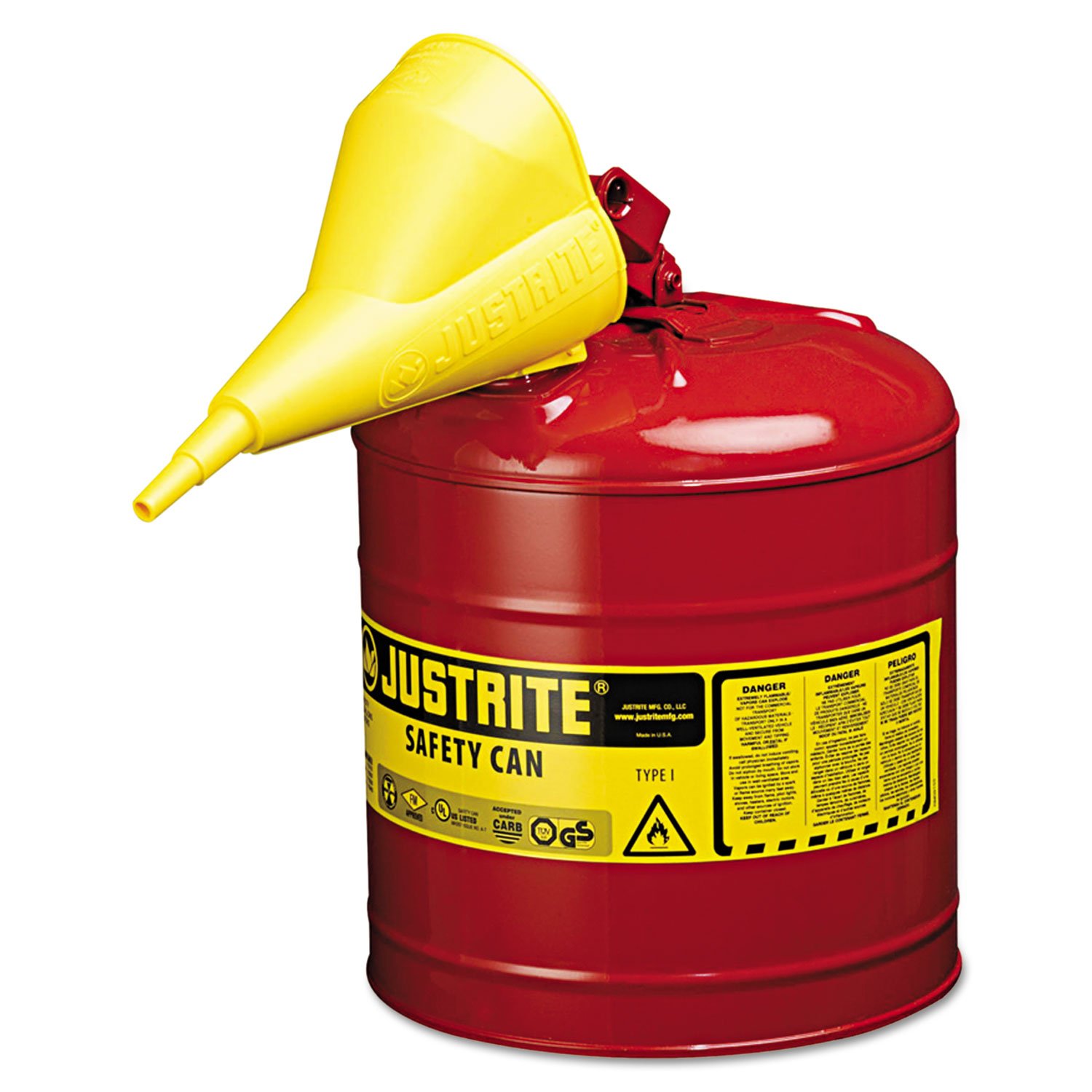 Type l Safety Cans for Flammables - 5g/19l safe can red w/funl