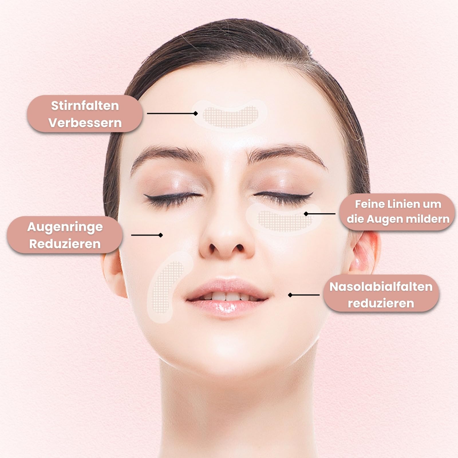 Patches per Microneedling 4 Paia, Patches per Microneedling per gli Occhi Contro Borse e Rughe, Pad per Occhi per Microneedling Contro Occhiaie, Set di Microneedling all'Acido Ialuronico Riduce Rughe