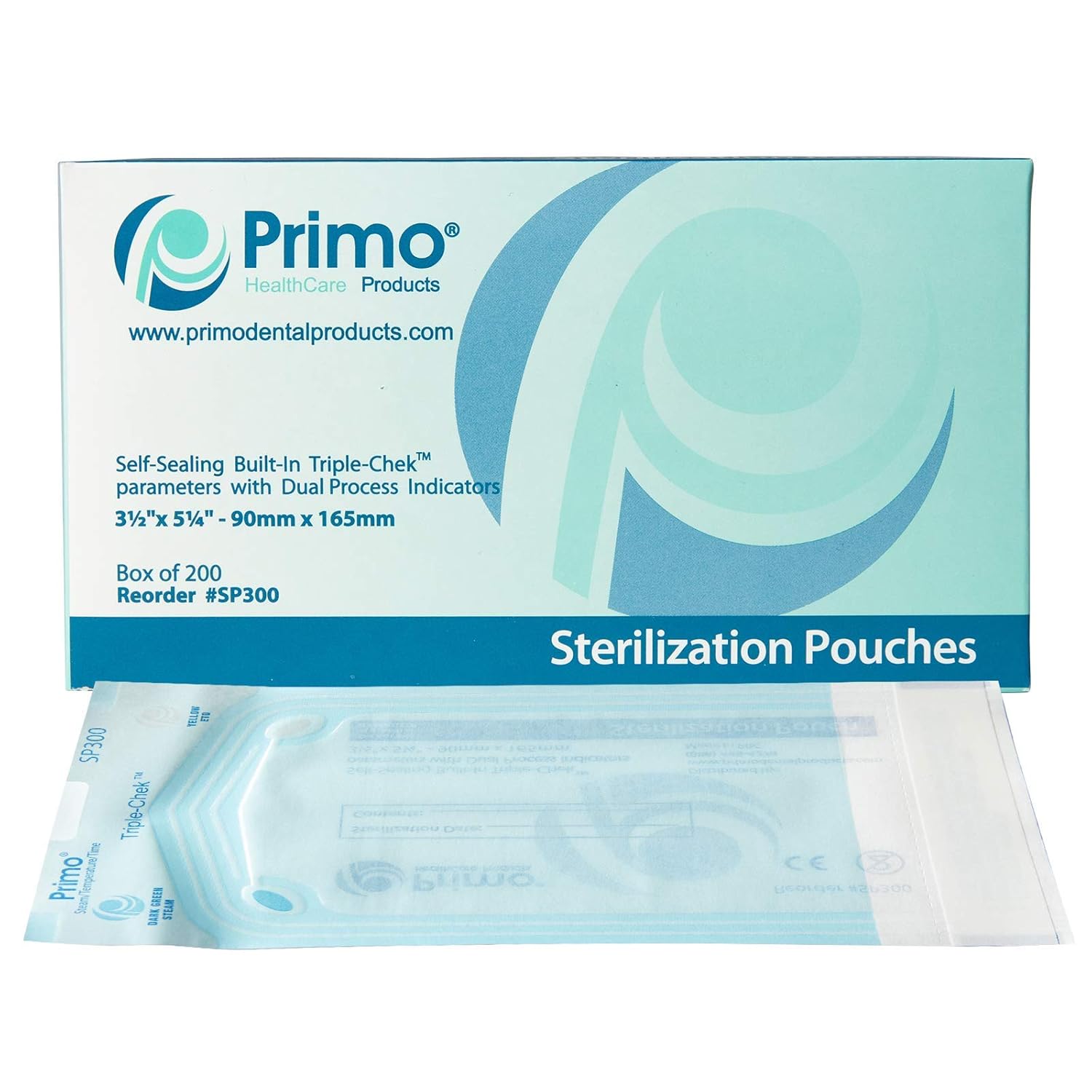 SP300 Self Seal Sterilization Pouches- Autoclave Sterilizer Bags for Dental Tools- Sterilization Bags for Nail Technicians & Tattoo Artists- Size: 3.5 by 5.25 Inches-Pack of 200