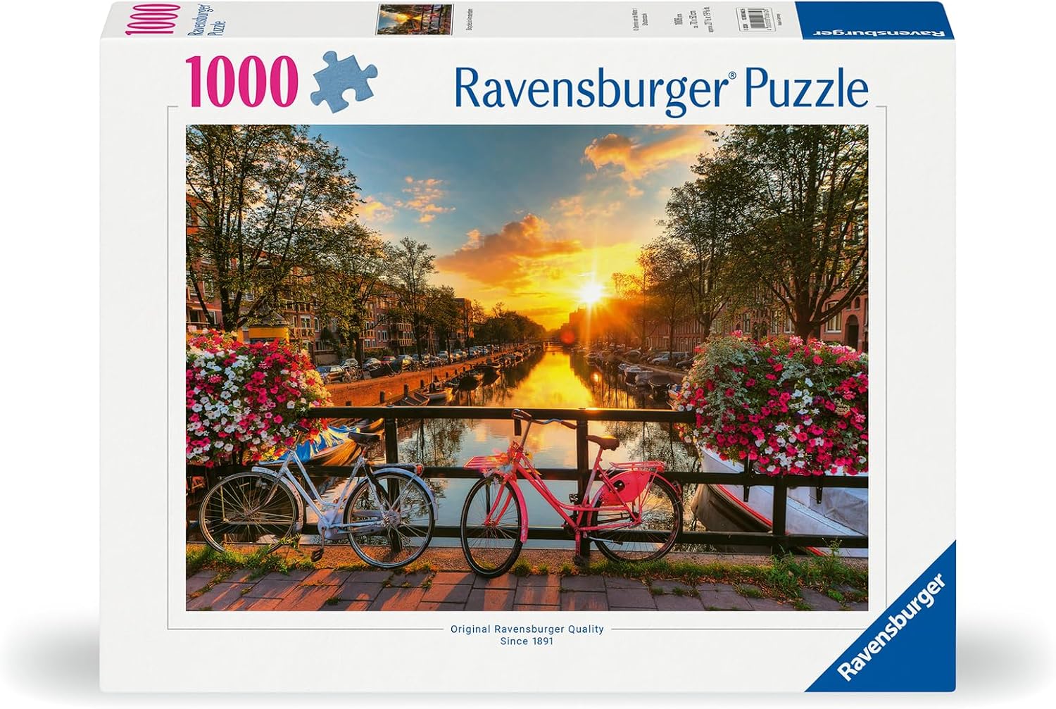 Ravensburger Bicycles in Amsterdam 1000 Piece Jigsaw Puzzle for Adults - 12000662 - Handcrafted Tooling, Made in Germany, Every Piece Fits Together Perfectly