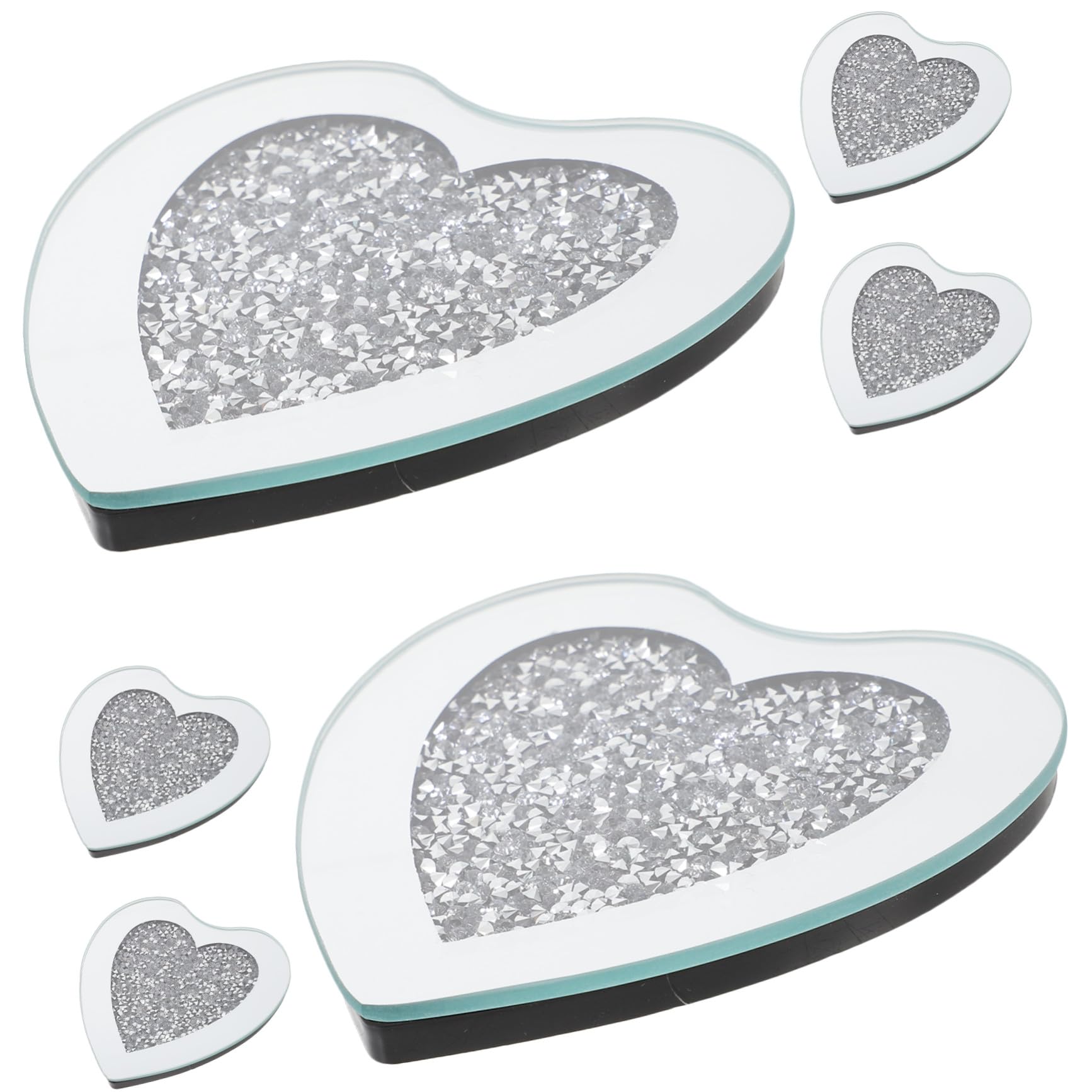 Dessous de verre cœur Happyyami lot de 6 soucoupes créatives, cadeau idéal pour la maison