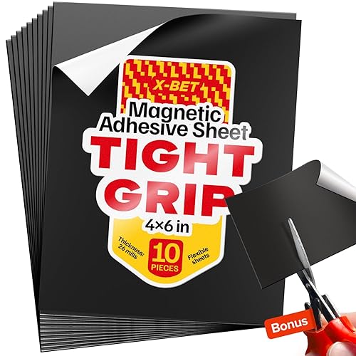 Hojas magnéticas con respaldo adhesivo cada una de 4 x 6 pulgadas papel magnético flexible con fuerte autoadhesivo hojas magnéticas adhesivas para Hojas magnéticas con respaldo adhesivo cada una de 4 x 6 pulgadas papel magnético flexible con fuerte autoadhesivo hojas magnéticas adhesivas para
