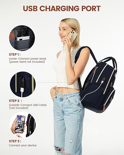 Miniatura 6 de LOVEVOOK - Mochila antirrobo con candado de seguridad para computadora portátil de 15.6 pulgadas unisex mochila para viajar, ir a la escuela