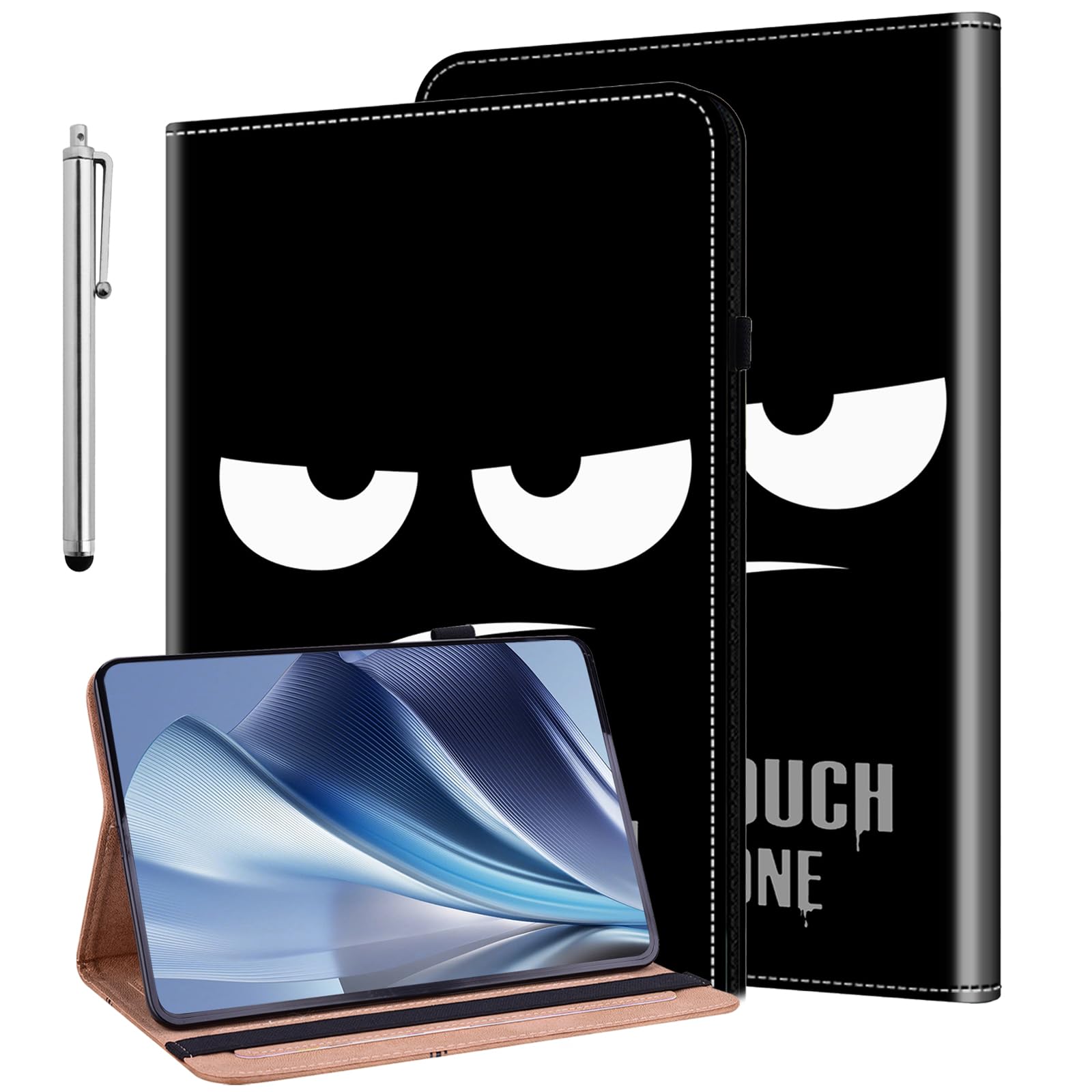 KEDBBAO Hülle für Samsung Galaxy Tab S5E 10.5 Zoll 2019 SM-T720/T725 Schutzhülle Flip PU Leder Wallet Cover Case mit Stifthalter und Standfunktion für Galaxy Tab S5E Hülle, Don't Touch