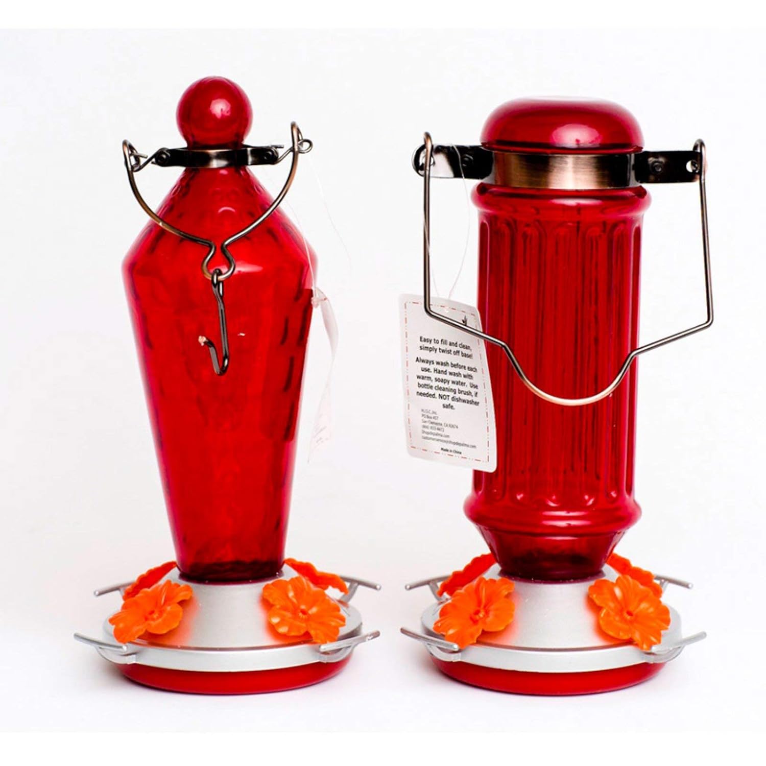 Ultimate Innovations Glass Hummingbird Feeders Set of 2 Amazon.in