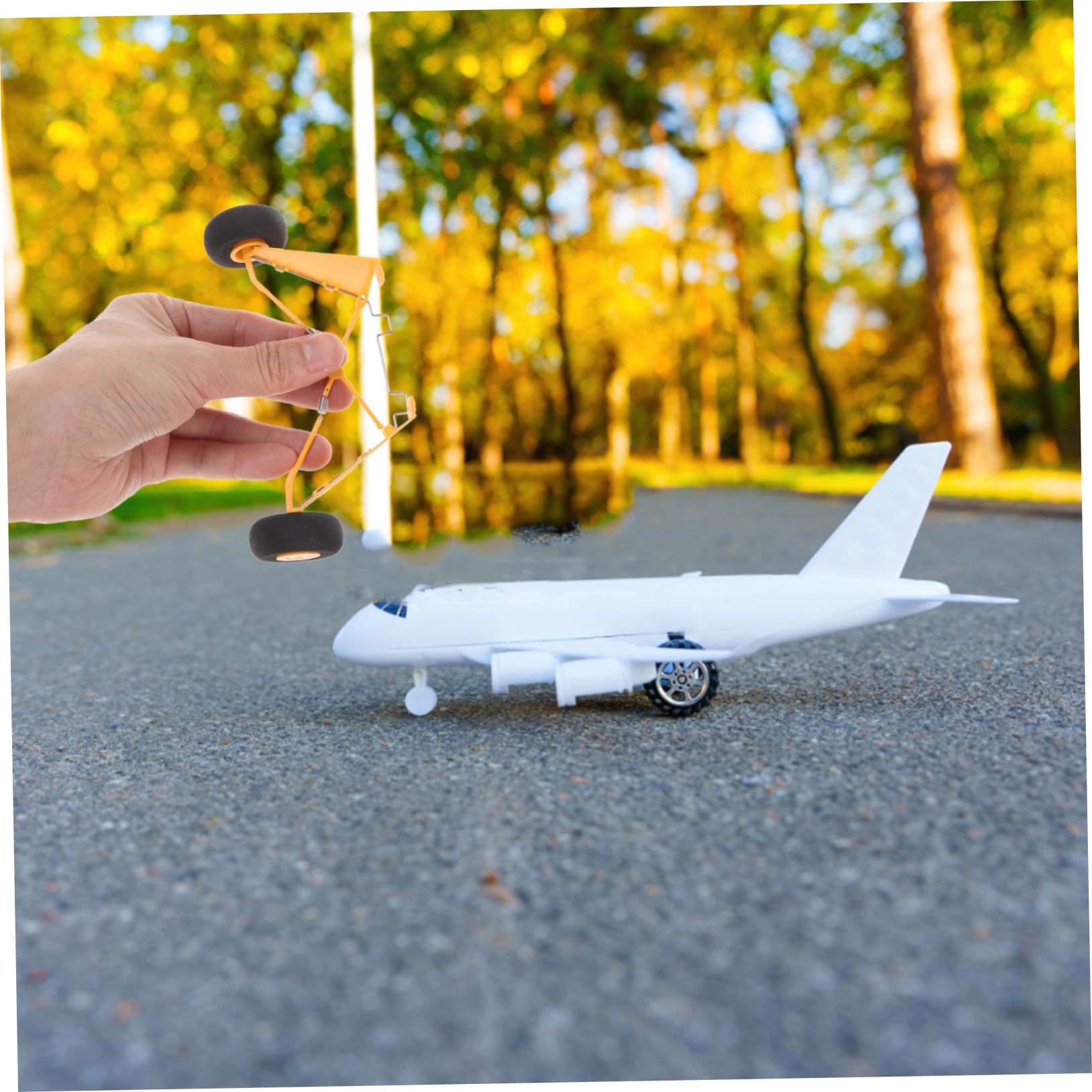 Yardwe 3 Piezas Accesorios de Aviones RC para Remoto Radio Partes reemplazo Tren de Aterrizaje de Aviones Tren de Aterrizaje de avión RC el plastico Yellow