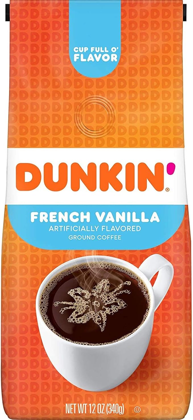 Amazon Dunkin' Donuts French Vanilla Flavored Medium Roast Ground