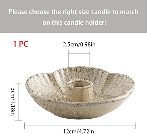 Miniatura 6 de Ceramic Candlestick Holder， Candle Holder for Taper Candles,Incense, Santo Palo, Halloween Christmas Wedding Parties, Dining Room Home Decoration