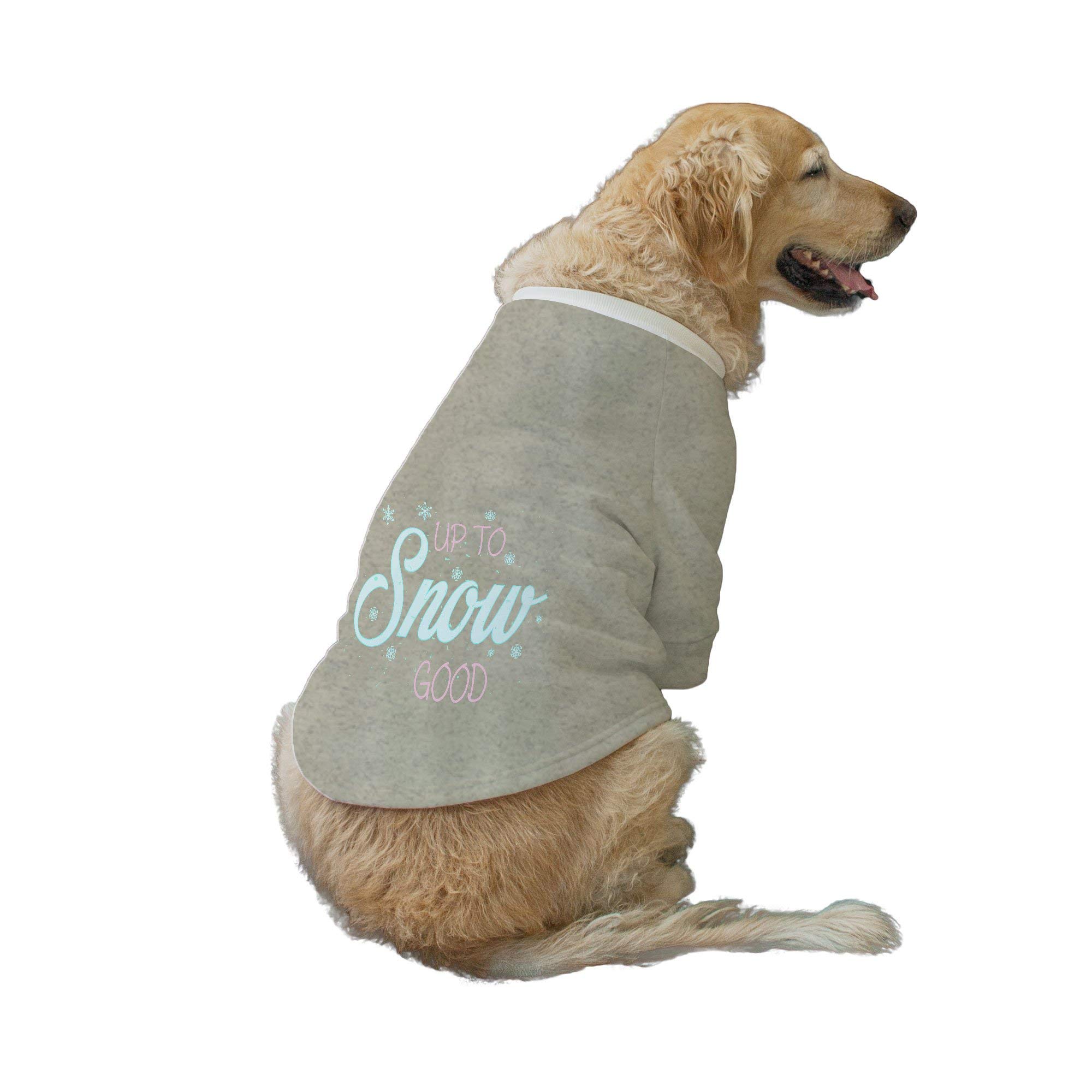 Ruse Pet Up to Snow Good Printed Round Neck Full Sleeves Technical Dog Jacket for Dog Clothes Winter Apparel Christmas Red/X-Large (Full Grown Retrievers, Labs etc.) (B08QF6K632) Amazon Price History, Amazon Price Tracker